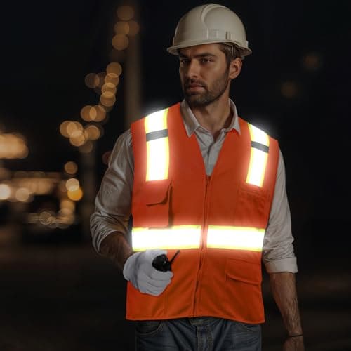 SHORFUNE Unisex Adult Shorfune High Visibility Safety Vest With Pockets High Visibility Safety Vest (pack of 1)