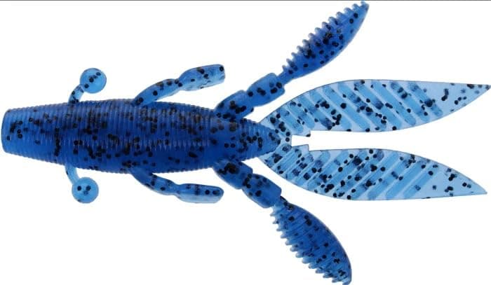 YAMAMOTO4.5" FLAPPIN' HOG/Blue W/Large Black Flake (5 Pack)