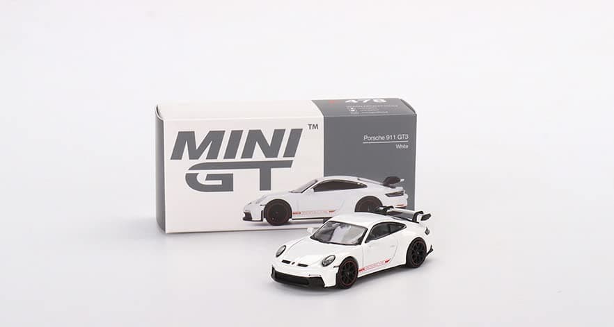 True Scale MGT00478 Miniature Model Car, Fits Porsche 911 (992), White, Limited Edition, 1/64 Diecast Model Car