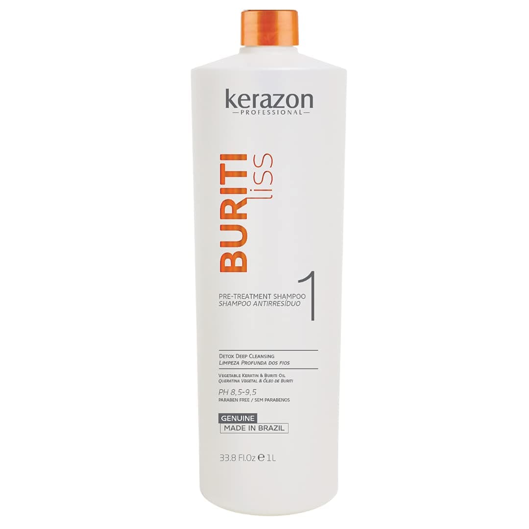 - Brazilian Keratin Pre Treatment Shampoo Clarifying Anti-residue 33.8oz/1L Buriti Liss by KERAZON
