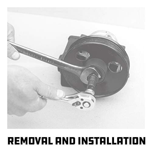 Powerbuilt Power Steering and Alternator Pulley Remove and Install Tool Set, Replace Vehicle Steering Pump, Car Repair Tools, Storage Case - 648605