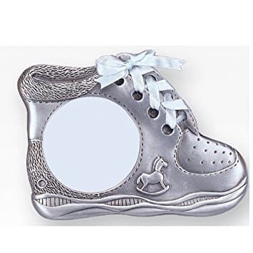 3" x 3" Baby Boy Shoe Pewter Picture Frame