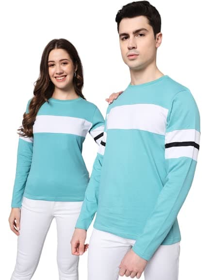 Mens & Womens Full Sleeves Cotton Tshirt (Pack of 2)