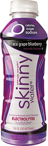 Skinny Water, Acai Grape Blueberry, 16 Ounce (Pack of 12)
