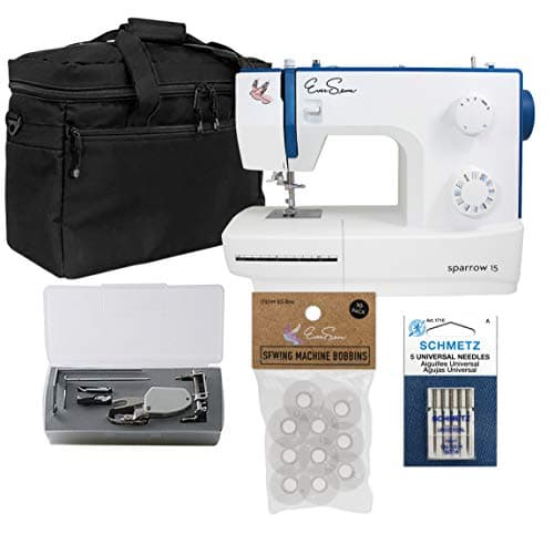 EverSewn Sparrow 15 – 32 Stitch Mechanical Sewing Machine with Quilting Bundle