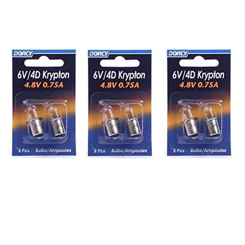 Dorcy 6-Volt/4D-4.8-Volt, 0.75A Bayonet Base Krypton Replacement Bulb, 2-Pack (41-1663), 3 Pack