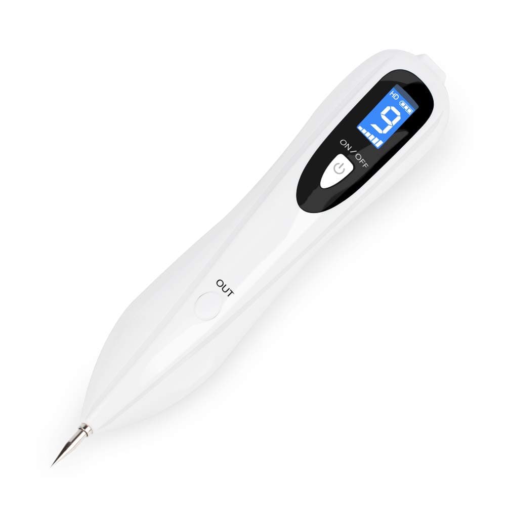 Spot Remover Pen, Skin Tag Mole Removal Pen with 9 Level Intensity for Freckles Dark Spots Wart Tattoo Skin Pigmentation with Replaceable Needles and Rechargeable USB Cable