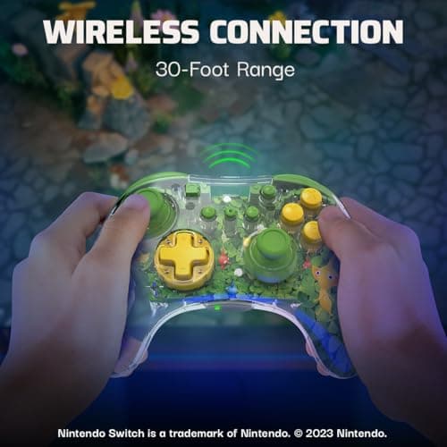 PDP REALMz drahtlos Controller for Nintendo Switch/OLED - Pikmin 4: Pikmin Clover Patch