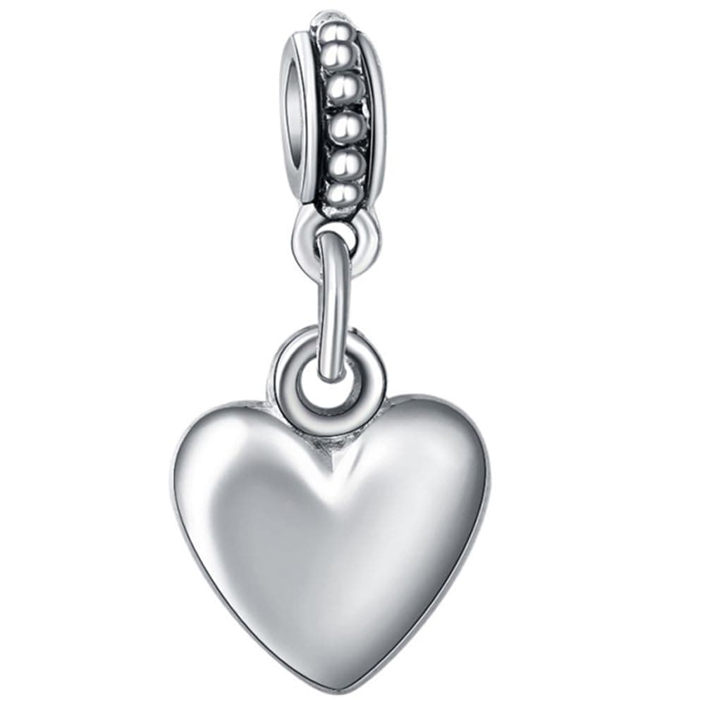 awaFanee 9 Pack Plated Silver Spacer Beads Charms fit Bracelet Dangle Set