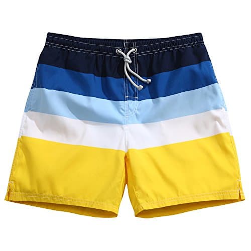 Men's Swim Trunks No Mesh Lining Board Shorts for Surf, Sand and Fun