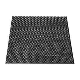 Black Rubber Tile Diamond Pattern 24"W X 24"L - Lot of 3