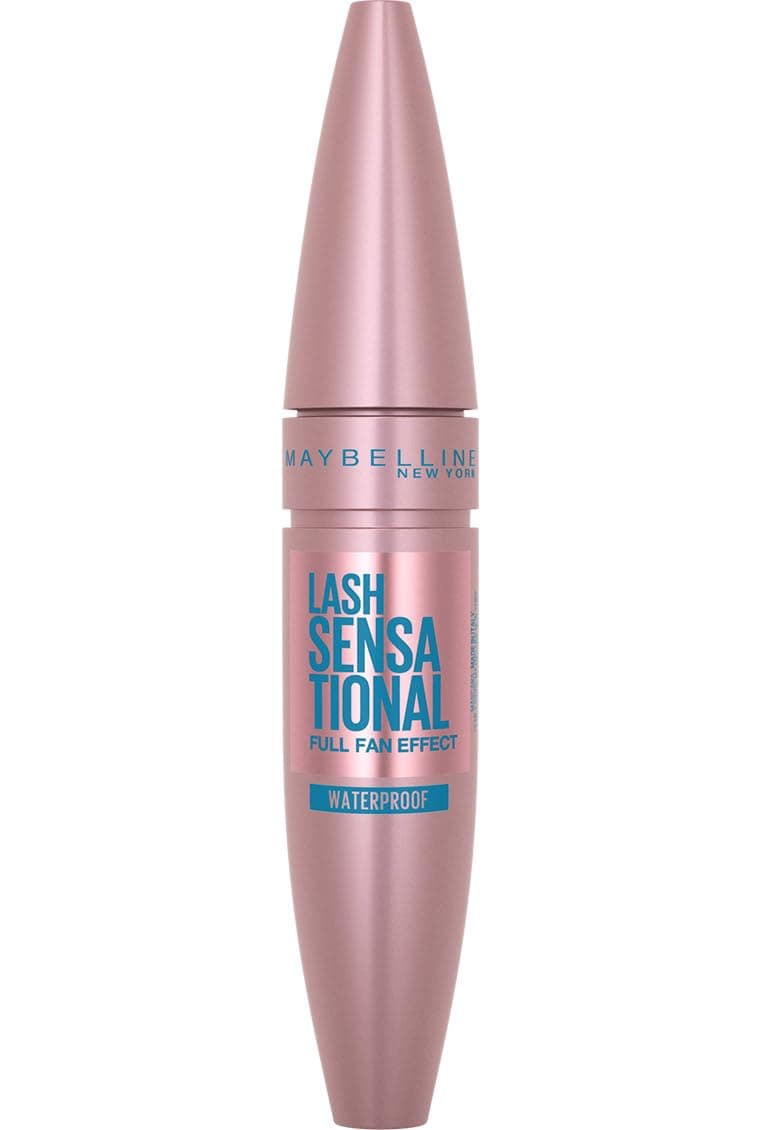 Maybelline Mask, Lash Sensational Waterproof Mascara, Volumizing and Thickening Mascara, Maybelline New York, Lengthening Flake Free Formula, Colour: Black
