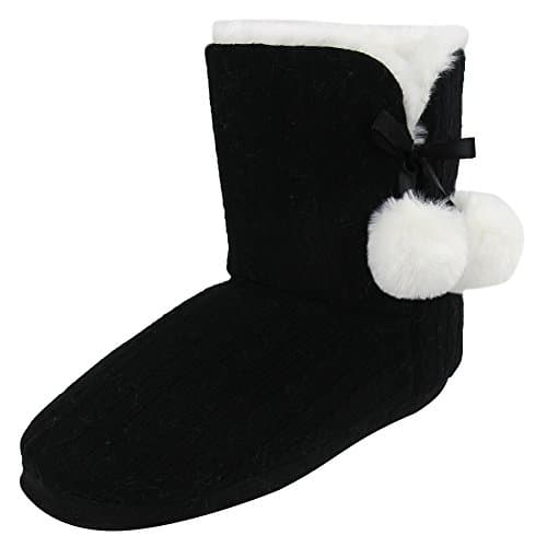 Home SlipperWomen's Soft Fleece Plush Warm Indoor House Slipper Boots Shoes