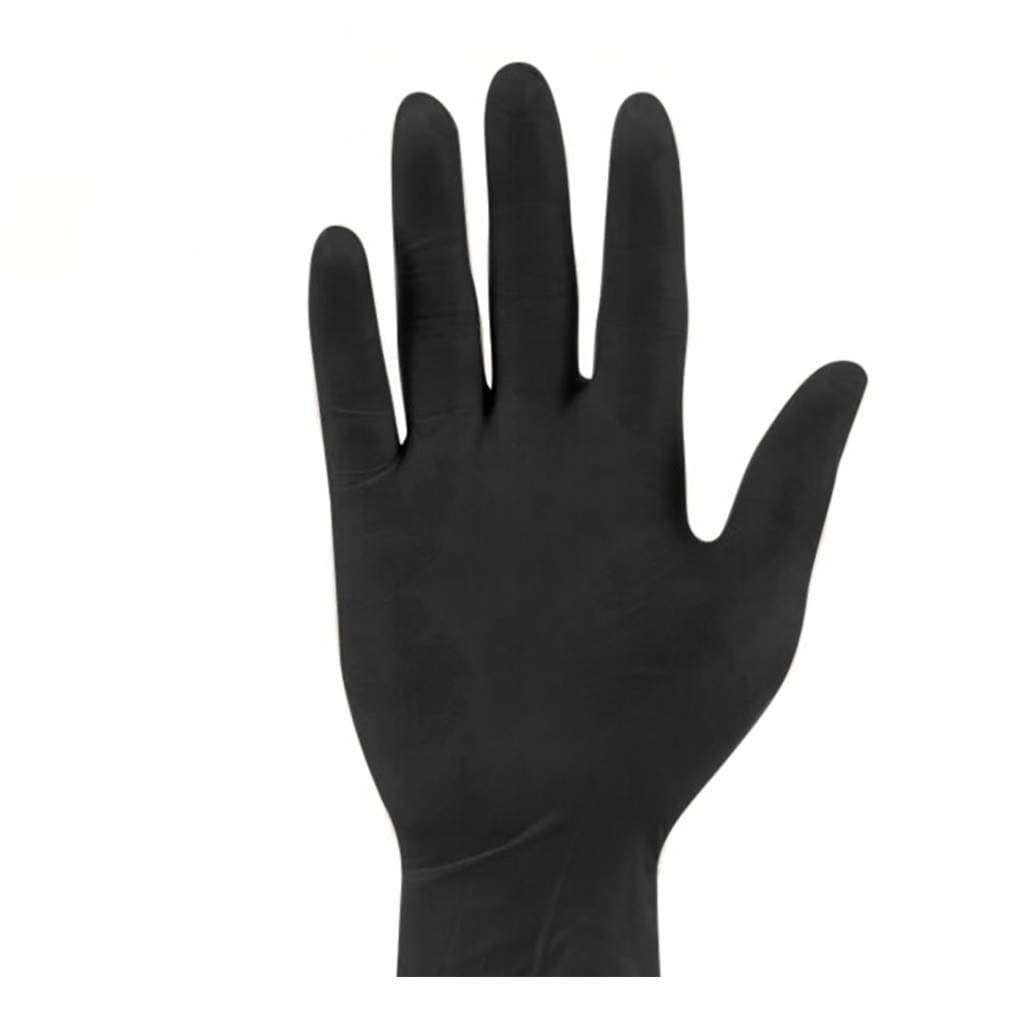 Nitrile Gloves 100PC, Disposable Frosted Non-Slip Gloves Exam Gloves Latex-Free, Powder-Free Glove for Cleaning, Mechanics, Automotive, Industrial, Food Handling or Medical Applications, Black (M)