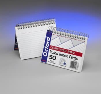 12 Pack ESSELTE CORPORATION OXFORD SPIRAL INDEX CARDS 4X6 WHITE