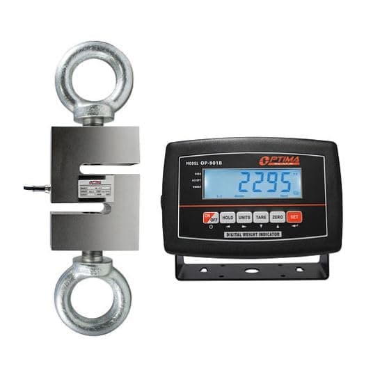 OP-926-5000 Digital Hanging Scale with High Precision Load Cell and Indicator, 5,000 lbs x 1 lb