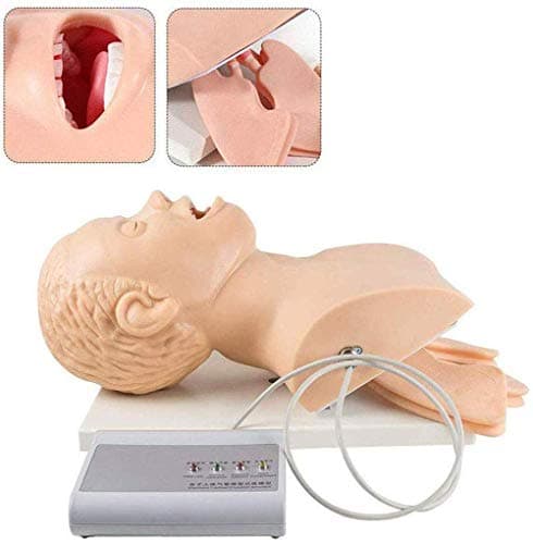 Adult Half-Body Intubation Manikin with Alarm Device Airway Management Nasal Intubation Training for School Medical Teaching