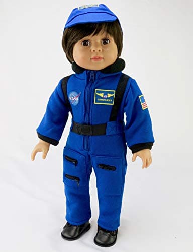 American Fashion World Navy Blue NASA Astronaut suit Made for 18-inch Dolls fits 18-inch American Dolls and more