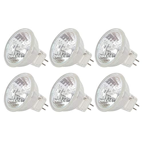 ROOTE MR11 20W 12V FTD Halogen Spot Light Bulbs 2 Pin 220LM for Landscaping Accent Rail Lighting and Fiber Optic GU4 Bi-pin Base Glass Cover Warm White 2700K