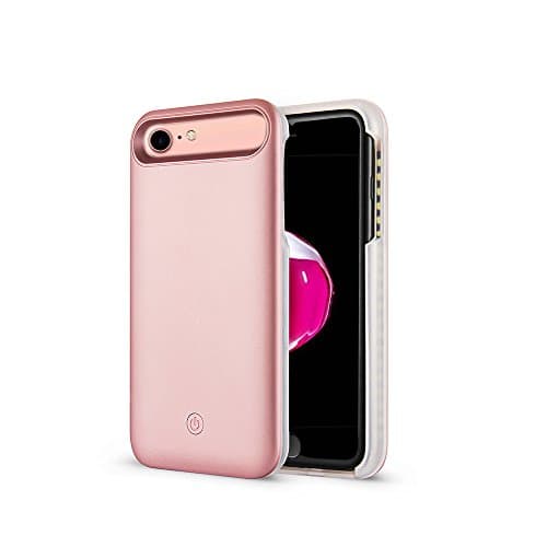 Cutelook New LED Selfie Light Up Luminous Case (Dimmable) For iPhone 8 / 7 / 6 / 6s(Rose gold II)
