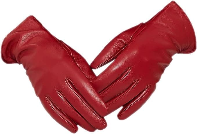 ZLUXURQ Women’s Cold Weather Gloves – Genuine SheepSkin ladies Leather Gloves Cashmere or Fleece Lined