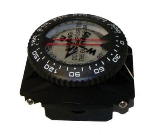 Storm Wrist Compass on a special Hose Mount for Scuba Diving Navigation