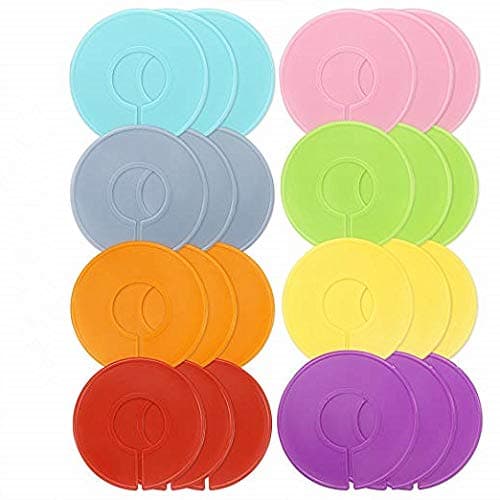 20 Pieces 10 Colors Closet Size Dividers Round Hangers Dividers Multicolor Clothing Rack Size Dividers Nursery Garment Rack Size Divider Blank Baby Women Closet Size Dividers