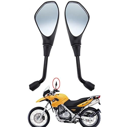 Sange Universal Motorcycle Mirrors Rear View 10mm Side Black Rearview Mirror for Aprilia Ducati Suzuki BMW F650GS F800R
