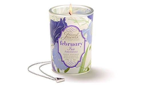 Secret Jewels February Birthstone 6 Oz. Candle Jar, Iris Scent, Amethyst