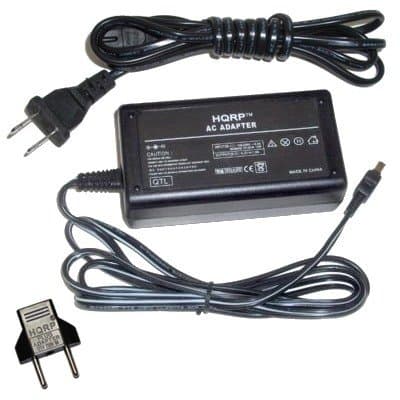 HQRPAC Adapter for Sony CyberShot AC-LS5K AC-LS5 DSC-G1 DSC-G3 DSC-W290 DSC-W300 DSC-P200 DSC-P150 DSC-P200/R DSC-V3 DSC-W120 DSC-S750 DSC-S90 Digital Camera Power Supply + Euro Plug Adapter