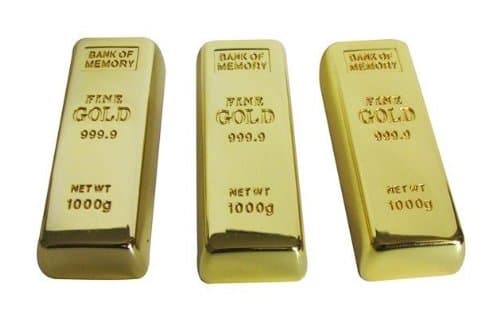 Euroge Tech 4GB Gold Bar Shape USB Flash Memory Drive