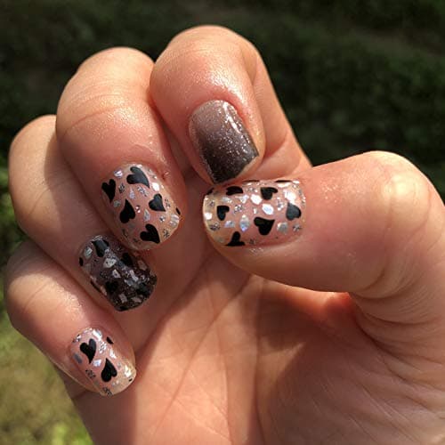 Color Lab 22PCS ADHESION Nail Art Design Valentine Series DIY 100% Nail Polish Strips, Nail Wraps, Transfer Decals Sticker, applique for Manicure Valentine Heart,S00449