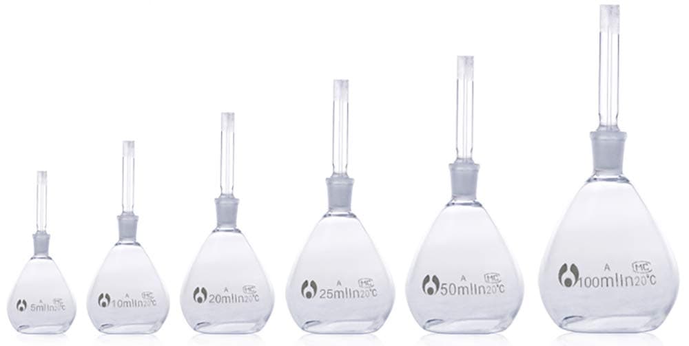 5ml Specific Gravity Bottle, Pycnometer,Borosilicate Glass,Uncalibrated