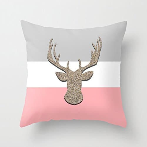 Dennis shop ttt223 Deer, deer, deer silhouette, the pillow, cushion Cushion Decorative Throw Pillow Case Pillow Cover 18 X 18 Inch