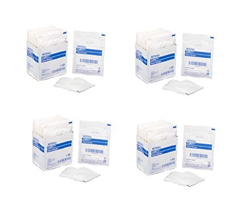 1806 Sponge Curity 2's Gauze Sterile Cotton 2x2" 8ply, 100 Count (4 Pack)
