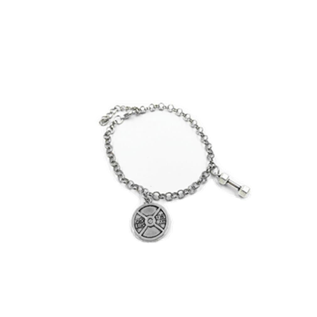 25 LBS weight Dumbbells bangle, 25lbs Dumbbells charm bracelet, 25 lbs plate, 25 lbs barbell plate, weight plate, fitness, weightlifting