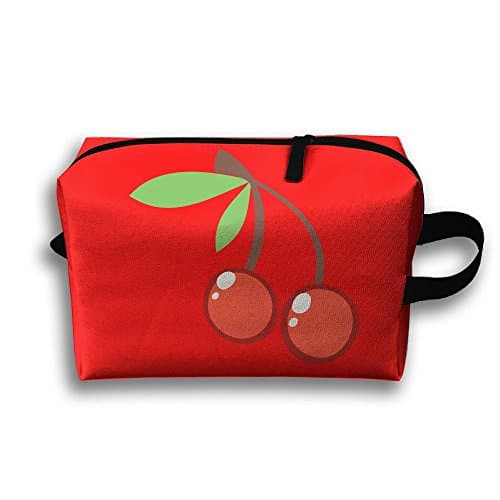 Lonely Tears Storage Bag Travel Pouch Red Cherry Purse Organizer Power Bank Data Wire Cosmetic Stationery Holder