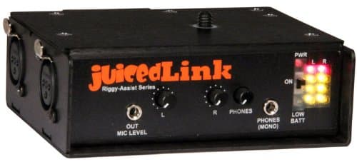 RA202 Riggy-Assist Dual-XLR Preamplifier with Metering, No Phantom Power, 20Hz to 20kHz Frequency Response