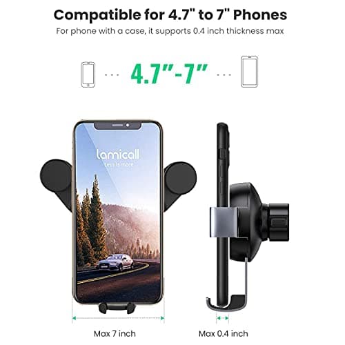 Car Phone Holder,Phone Mount for Car,Universal Dashboard Windscreen Vent Stand Compatible with Phone 12 Pro Max/SE/11/XR/XS/8+, Galaxy S21 Ultra/S20 FE/S10/S9/A71/A51/A21s,Huawei P30,Redmi Note 9