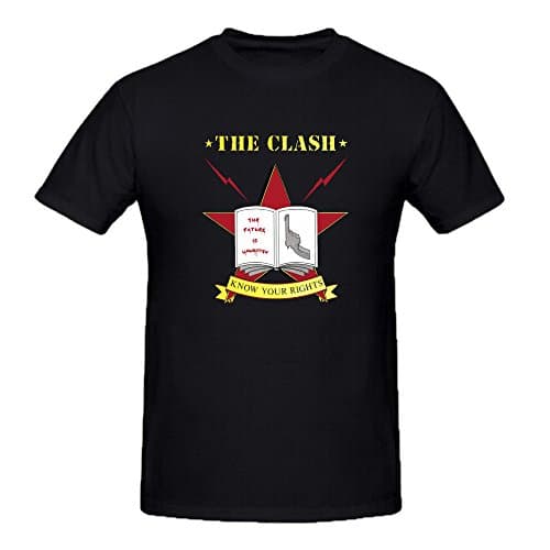 The Clash Know Your Rights Men Tee Shirts Crew Neck Black