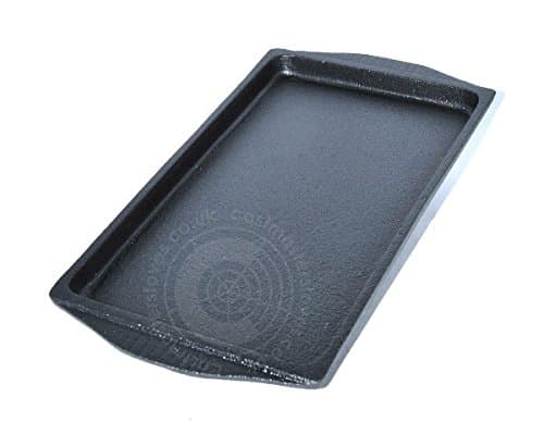Rectangular Cast Iron Cookware Roasting Baking Tray Pan Oven Serving Dish Plate 28 x 15cm