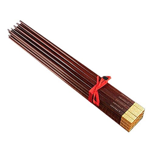 10 Pairs of High Grade Suanzhimu Chopsticks Rosewood Carving Gold Auspicious Cloud