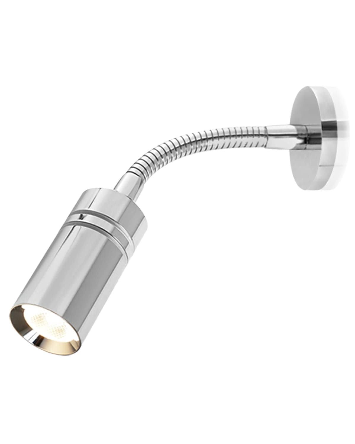 12V Short Flexible Gooseneck Reading Light with Blue Night Mode, 1.77inch Small Base Surface Mounted 1.4W 2800-3200k Travel Trailer Interior Lights Designed for RV Camper Caravan Motorhome, Pack of 1