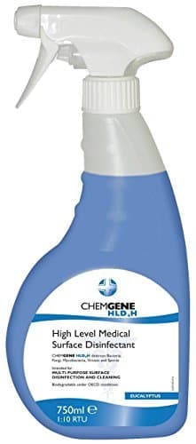 Chemgene HLD4H High Level Medical Surface Disinfectant, 750ml, Blue, Eucalyptus. by Medimark Scientific Limited