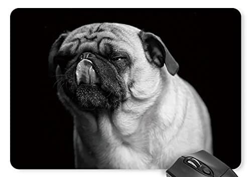 Mouse Mat Melancholy Dog Black White Photo Print Mouse Pad