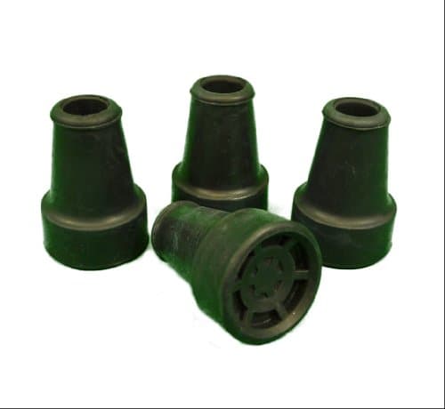 4 Black Ferrule/Suction Cap 16mm with Steel Reinforcement for Kowsky Crutches