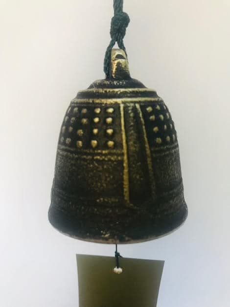 Kotobuki Iron Japanese Wind Chime, Gold Temple Bell-XL