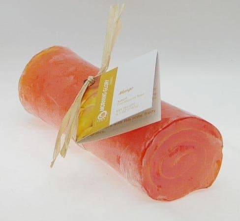 Handmade Mango Roulade Shaped Scroll Soap