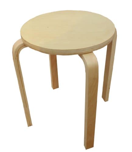 Happilar Bentwood Stackable Natural Birch Color Stool