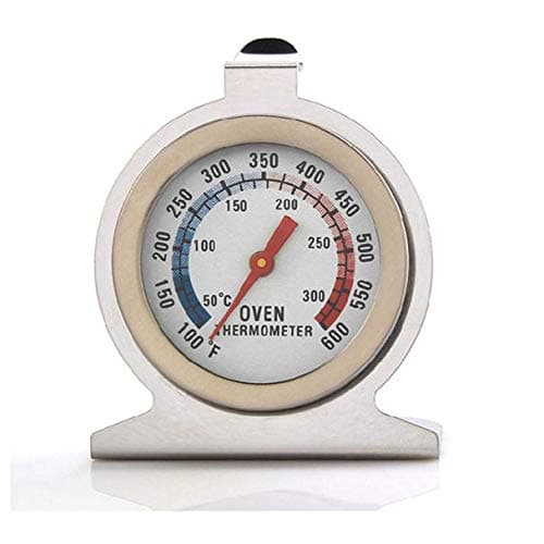 Stainless Steel Dial Oven Thermometer Grill Temperature Gauge for Home Kitchen Food Meat - Hang or Stand in Oven